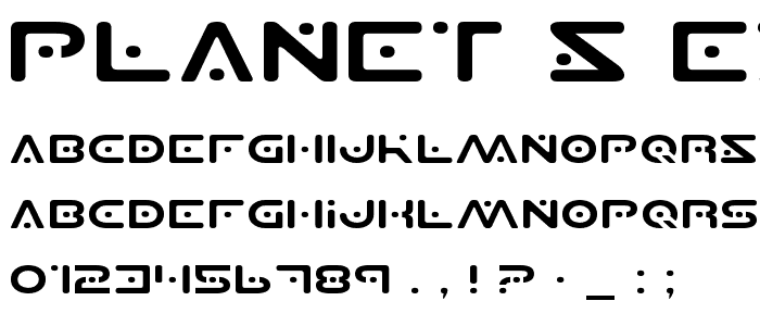 Planet S Expanded font